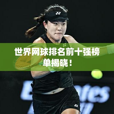 世界网球排名前十强榜单揭晓！